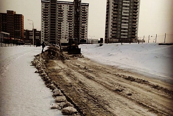 Почистили дорогу в Ново-Ленино